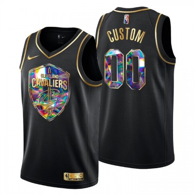 Cleveland Cavaliers Custom Men's Golden Edition Diamond Logo 202122 Swingman Jersey Black